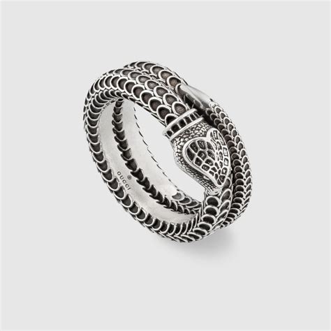 gucci animal rings|Gucci garden silver snake ring.